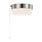 Nuvo Lighting 12W 8" LED Flush with Chain, Brushed Nickel with Frosted Glass 62/1566 - alternate 3